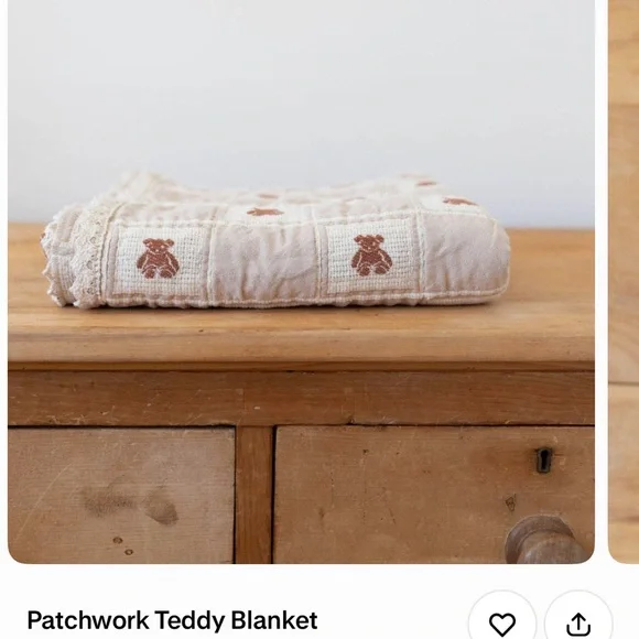 Patchwork Teddy Blanket baby - Picture 3 of 5